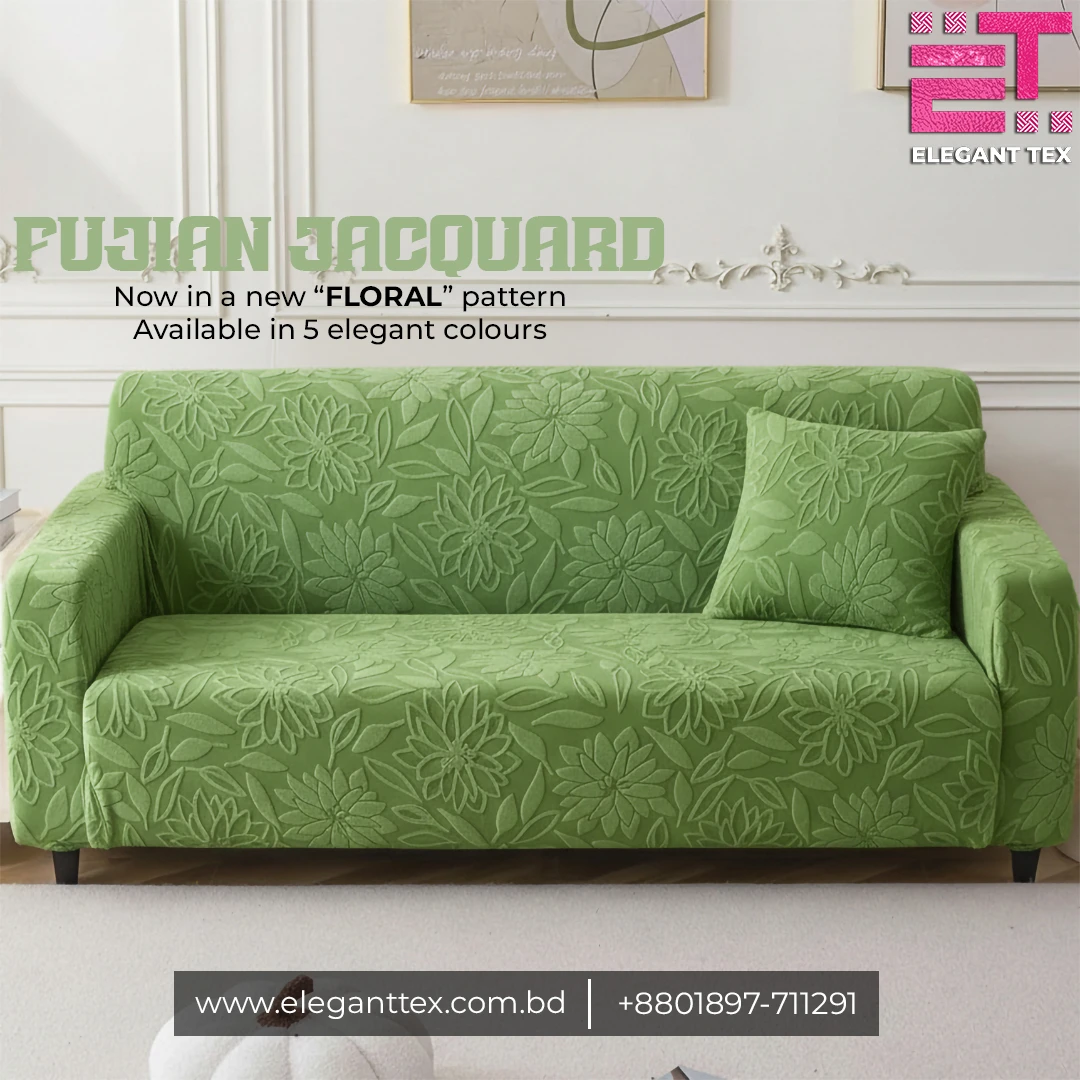 Fujian Jaquard – Mint Green (Floral pattern)