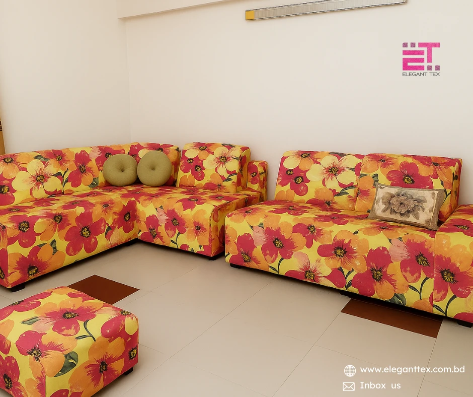 Flower Print Sofa Cover
